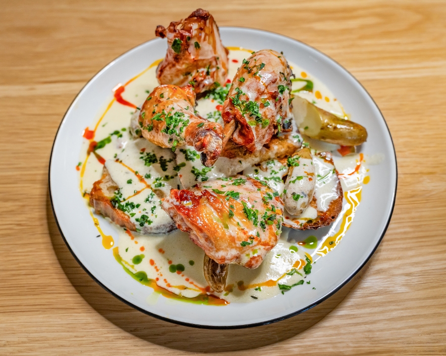 Half roasted chicken